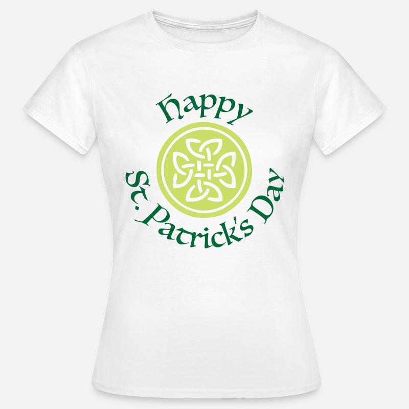 Joyeuse journée de la Saint-Patrick - T-shirt Femme - blanc