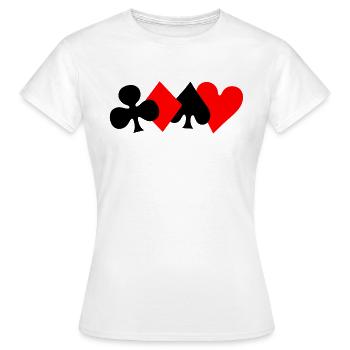 Poker - T-shirt Femme - blanc - Devant - AI Model Female 172 dark (172cm)