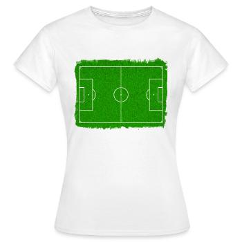 Stade de football, terrain de football / Boisko, Piłka nożna - T-shirt Femme - blanc - Devant - AI Model Female 172 dark (172cm)