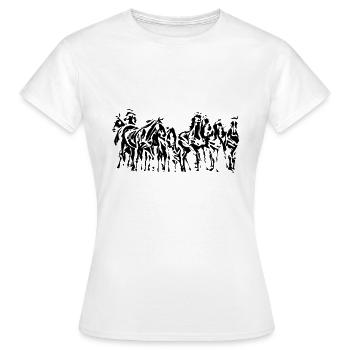 Wildpferde - Frauen T-Shirt - Weiß - Vorne - AI Model Female 172 dark (172cm)