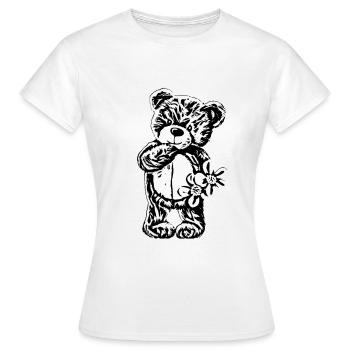 ours en peluche - T-shirt Femme - blanc - Devant - AI Model Female 172 dark (172cm)