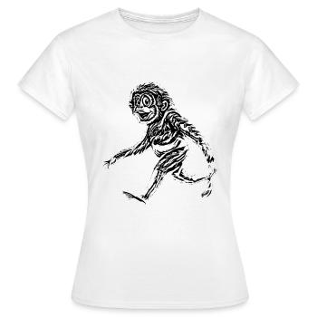 singe - T-shirt Femme - blanc - Devant - AI Model Female 172 dark (172cm)