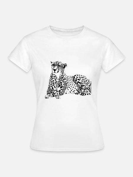 Gepard - Frauen T-Shirt - Weiß