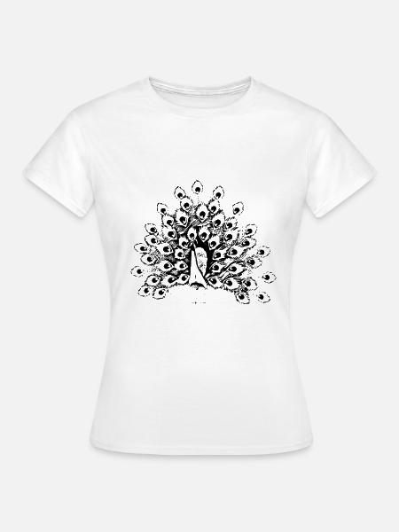 Pfau - Frauen T-Shirt - Weiß