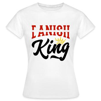 Danish King Denmark Danish Denmark Flag - Women's T-Shirt - white - Front - AI Model Female 172 dark (172cm)