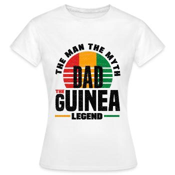 Guinée Guinée Guinée Drapeau Fête des Pères - T-shirt Femme - blanc - Devant - AI Model Female 172 dark (172cm)