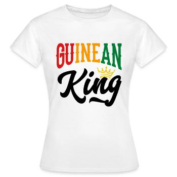 Roi de Guinée Guinée Drapeau de Guinée - T-shirt Femme - blanc - Devant - AI Model Female 172 dark (172cm)