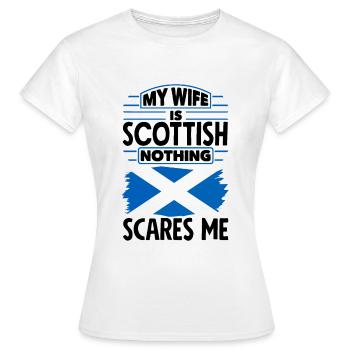Schottisches Schottland Schottische Flagge Zitat - Frauen T-Shirt - Weiß - Vorne - AI Model Female 172 dark (172cm)