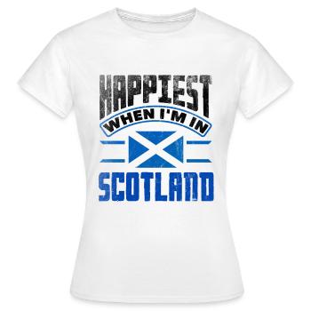 Schottisches Schottland Schottische Flagge Zitat - Frauen T-Shirt - Weiß - Vorne - AI Model Female 172 dark (172cm)