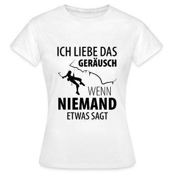 Eisklettern Eiskletterer Eispickel - Frauen T-Shirt - Weiß - Vorne - AI Model Female 172 dark (172cm)