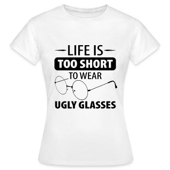 Opticiens ophtalmique Lunettes Porte-lunettes - T-shirt Femme - blanc - Devant - AI Model Female 172 dark (172cm)