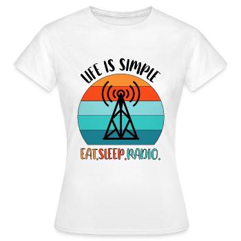 Amateur Radio Radio Radio Radio Radio Amateur Vintage - T-shirt Femme - blanc - Devant - AI Model Female 172 dark (172cm)