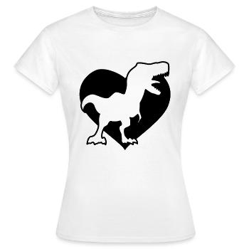 Paléontologie Dinosaures - T-shirt Femme - blanc - Devant - AI Model Female 172 dark (172cm)