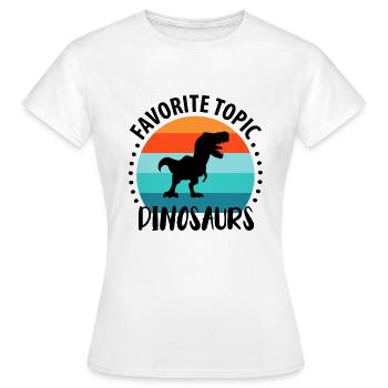 Paléontologie Dinosaures - T-shirt Femme - blanc - Devant - AI Model Female 172 dark (172cm)