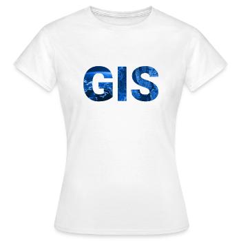SIG - Systèmes d’information géographique - T-shirt Femme - blanc - Devant - AI Model Female 172 dark (172cm)