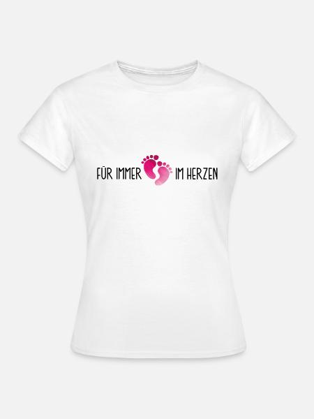 verstorbene Tochter Liebe Herz Trauer Abschied Tod - Frauen T-Shirt - Weiß