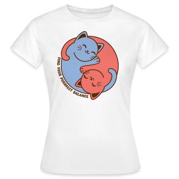 Finden Sie Ihr perfektes Gleichgewicht - Frauen T-Shirt - Weiß - Vorne - AI Model Female 172 dark (172cm)