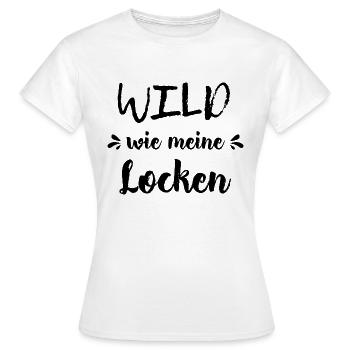 Boucles sauvages cheveux bouclés cadeau cheveux bouclés - T-shirt Femme - blanc - Devant - AI Model Female 172 dark (172cm)