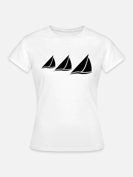 3 Sailing Boats Logo - Women's T-Shirt - white