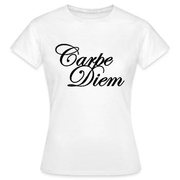 carpe diem - T-shirt Femme - blanc - Devant - AI Model Female 172 dark (172cm)