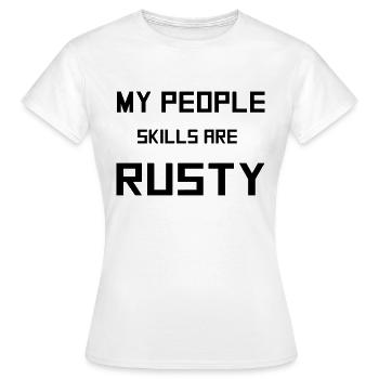 People Skills - Women's T-Shirt - white - Front - AI Model Female 172 dark (172cm)