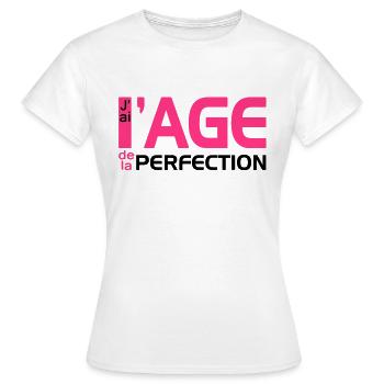 L'Age de la Perfection (2c) - Frauen T-Shirt - Weiß - Vorne - AI Model Female 172 dark (172cm)