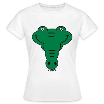 alligator - Women's T-Shirt - white - Front - AI Model Female 172 dark (172cm)
