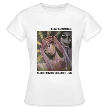 allerletzteversuchung 2 - Frauen T-Shirt - Weiß - Vorne - AI Model Female 172 dark (172cm)