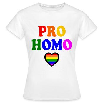 Pro homo - T-shirt Femme - blanc - Devant - AI Model Female 172 dark (172cm)