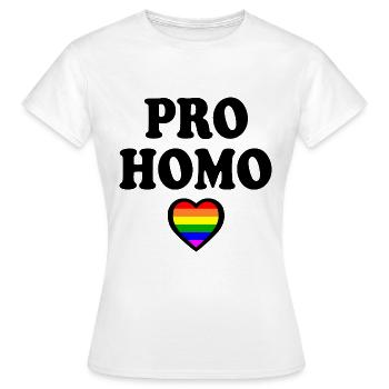 Pro homo - T-shirt Femme - blanc - Devant - AI Model Female 172 dark (172cm)