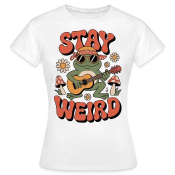 Hippie Stay Weird - T-shirt Femme - blanc - Devant - AI Model Female 172 dark (172cm)