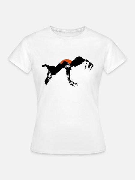 Hiking In The Mountains - Frauen T-Shirt - Weiß