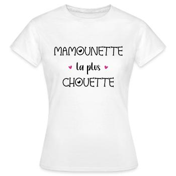 Mamounette la plus chouette - T-shirt Femme - blanc - Devant - AI Model Female 172 dark (172cm)