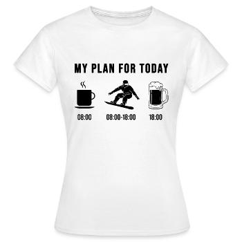 Snowboarder snowboard vacances snowboard vacances d'hiver - T-shirt Femme - blanc - Devant - AI Model Female 172 dark (172cm)
