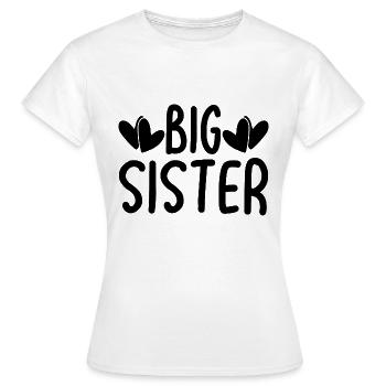 Big Sister Hearts - Women's T-Shirt - white - Front - AI Model Female 172 dark (172cm)