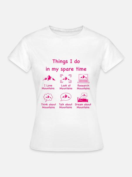 Bergliebhaber (pink) - Frauen T-Shirt - Weiß