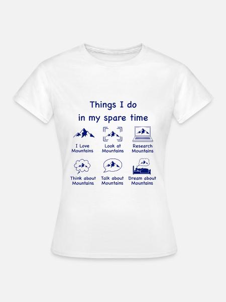Bergliebhaber (blau) - Frauen T-Shirt - Weiß