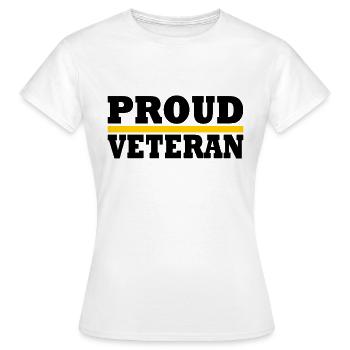 VÉTÉran - T-shirt Femme - blanc - Devant - AI Model Female 172 dark (172cm)