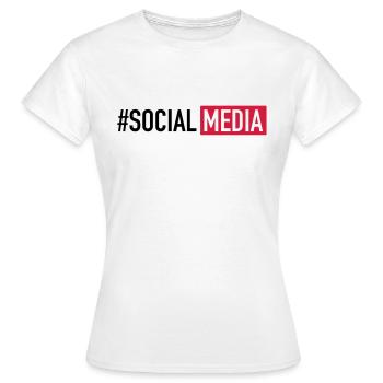 #DES MÉDIAS SOCIAUX - T-shirt Femme - blanc - Devant - AI Model Female 172 dark (172cm)
