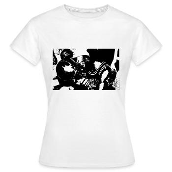 Michael Jordan - T-shirt Femme - blanc - Devant - AI Model Female 172 dark (172cm)