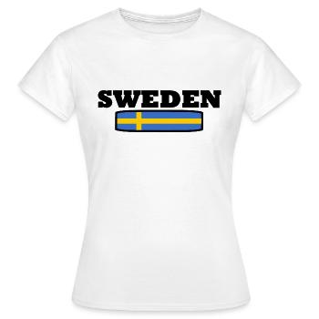 SUÈDE - T-shirt Femme - blanc - Devant - AI Model Female 172 dark (172cm)