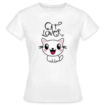 Katzenliebhaber - Frauen T-Shirt - Weiß - Vorne - AI Model Female 172 dark (172cm)