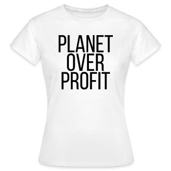 Planète sur profit - T-shirt Femme - blanc - Devant - AI Model Female 172 dark (172cm)