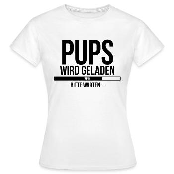 Pups wird geladen bitte warten - Frauen T-Shirt - Weiß - Vorne - AI Model Female 172 dark (172cm)