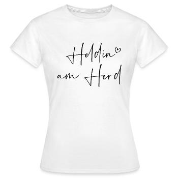 Heldin am Herd - Frauen T-Shirt - Weiß - Vorne - AI Model Female 172 dark (172cm)