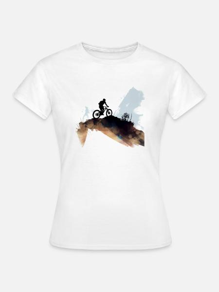 Biker Mountainbike - Frauen T-Shirt - Weiß