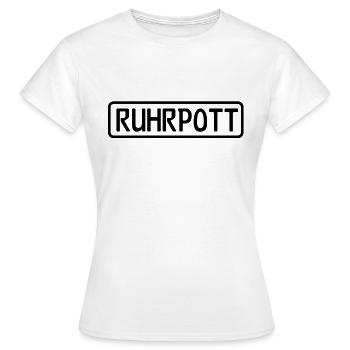 Ruhr Shield - T-shirt Femme - blanc - Devant - AI Model Female 172 dark (172cm)