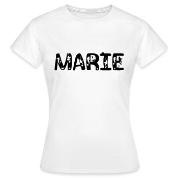Marie first name gift for childbirth - Women's T-Shirt - white - Front - AI Model Female 172 dark (172cm)