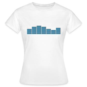 EQ ÉGALISEUR FreQueNz BEAT MUSIK SON ELECTRO - T-shirt Femme - blanc - Devant - AI Model Female 172 dark (172cm)