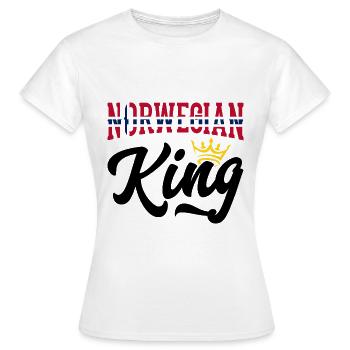 Norwegischer König Norwegen Norwegische Flagge - Frauen T-Shirt - Weiß - Vorne - AI Model Female 172 dark (172cm)